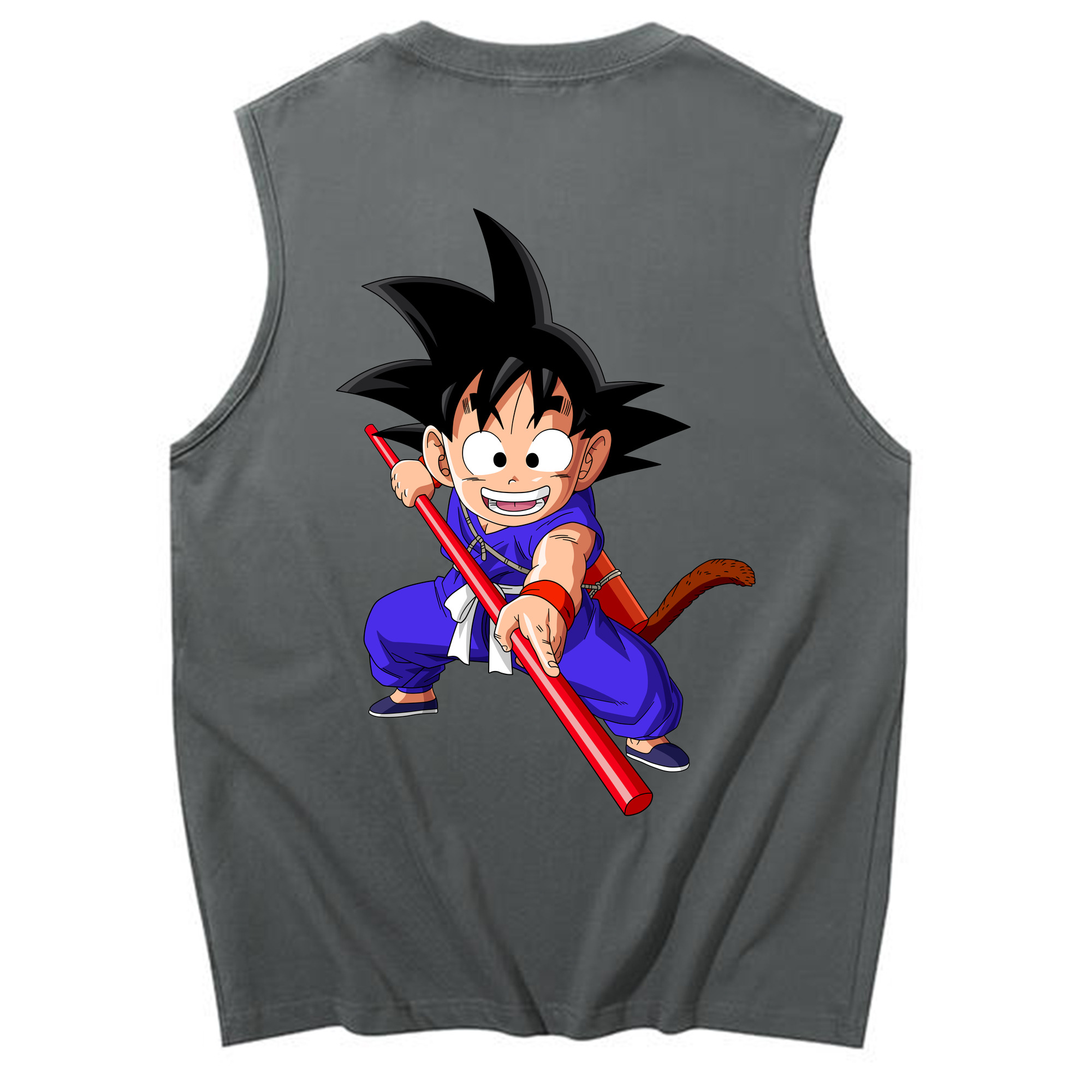 （画像用） ドラゴンボール 孫悟空（そん ごくう）Son Goku カカロット DRAGON BALL Kakarotto コットン100％タンクトップ（背面プリント）